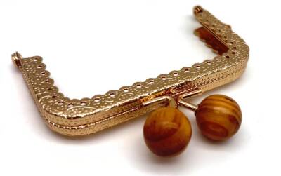 Angel Çanta Aksesuar 8.5 Cm Light Gold Renk Ahşap Toplu Cüzdan Klipsi, Cüzdan Bursu - 1