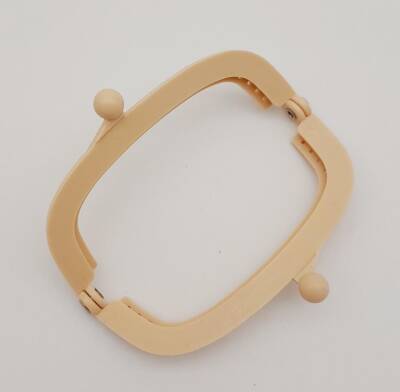 Angel Çanta Aksesuar 9 cm Plastik Cüzdan Klipsi Bej Renk - 2