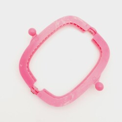 Angel Çanta Aksesuar 9 cm Plastik Cüzdan Klipsi Koyu Pembe Renk - 2