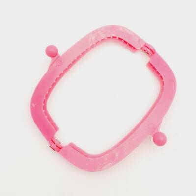 Angel Çanta Aksesuar 9 cm Plastik Cüzdan Klipsi Koyu Pembe Renk - 2