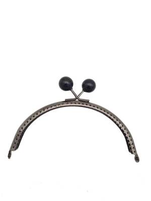 Angel Çanta Aksesuar Cüzdan Klipsi 13 Cm Siyah Toplu Füme Metalli - 1