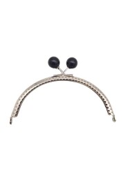 Angel Çanta Aksesuar Cüzdan Klipsi 13 Cm Siyah Toplu Gümüş Renk Metalli - Angel Çanta Aksesuar