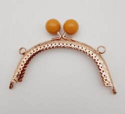 Angel Çanta Aksesuar Hardal Renk Toplu Cüzdan Klipsi Cüzdan Bursu 12,5 Cm Light Gold Renk - Angel Çanta Aksesuar