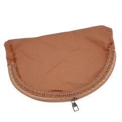 Angel Çanta Aksesuar D Model 30X20 Cm Dikilmiş Fermuarlı Astar Sütlü Kahve Renk - Angel Çanta Aksesuar