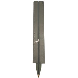 Angel Çanta Aksesuar 40 cm Derili Fermuar Haki Renk Light Gold Metalli - 2