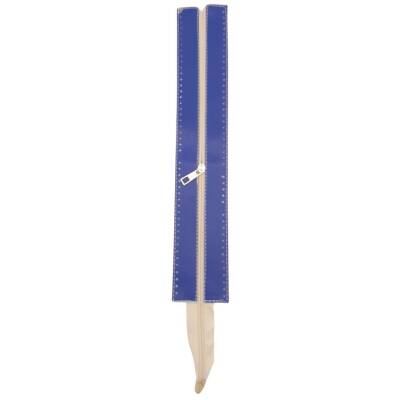 Angel Çanta Aksesuar 40 cm Derili Fermuar Saks Mavi Renk Light Gold Metalli - 2
