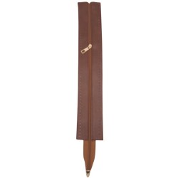 Angel Çanta Aksesuar 40 cm Derili Fermuar Taba Renk Light Gold Metalli - 2