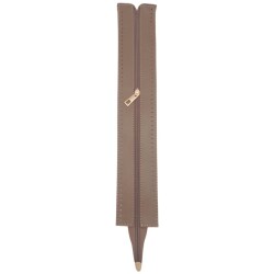 Angel Çanta Aksesuar 40 cm Derili Fermuar Vizon Renk Light Gold Metalli - 2