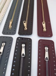 Angel Çanta Aksesuar Derili Fermuar Yeni Model Bordo 30 Cm Gümüş - 4