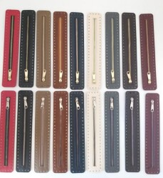 Angel Çanta Aksesuar Derili Fermuar Yeni Model Bordo 30 Cm Gümüş - 7