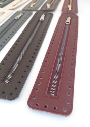 Angel Çanta Aksesuar Derili Fermuar Yeni Model Gri 30 Cm Gümüş - 3