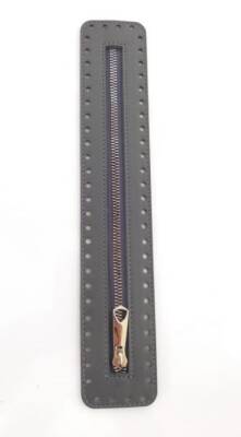 Angel Çanta Aksesuar Derili Fermuar Yeni Model Gri 30 Cm Gümüş - 1