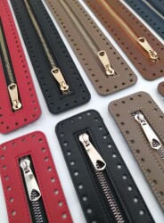 Angel Çanta Aksesuar Derili Fermuar Yeni Model Koyu Kahve 30 Cm Gümüş - 4