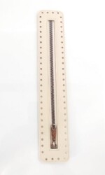 Angel Çanta Aksesuar Derili Fermuar Yeni Model Krem 30 Cm Gümüş - Angel Çanta Aksesuar