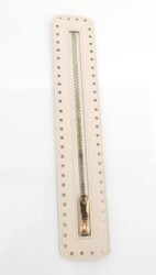 Angel Çanta Aksesuar Derili Fermuar Yeni Model Krem 30 Cm Light Gold - Angel Çanta Aksesuar