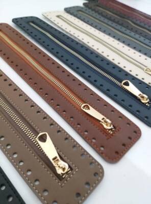 Angel Çanta Aksesuar Derili Fermuar Yeni Model Lacivert 30 Cm Light Gold - 2