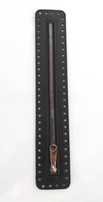 Angel Çanta Aksesuar Derili Fermuar Yeni Model Siyah 30 Cm Gümüş - 1