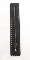 Angel Çanta Aksesuar Derili Fermuar Yeni Model Siyah 30 Cm Gümüş - Angel Çanta Aksesuar