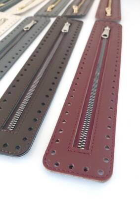 Angel Çanta Aksesuar Derili Fermuar Yeni Model Siyah 30 Cm Light Gold - 4