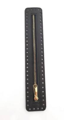 Angel Çanta Aksesuar Derili Fermuar Yeni Model Siyah 30 Cm Light Gold - 1
