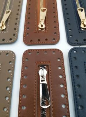 Angel Çanta Aksesuar Derili Fermuar Yeni Model Taba 30 Cm Gümüş - 4