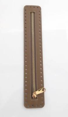 Angel Çanta Aksesuar Derili Fermuar Yeni Model Vizon 30 Cm Light Gold - 1