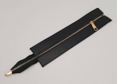 Angel Çanta Aksesuar Gerçek Derili 28 Cm Siyah Renk Fermuar Light Gold Metalli - 3