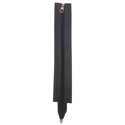 Angel Çanta Aksesuar Gerçek Derili 40 cm Siyah Renk Fermuar Light Gold Metalli - 4