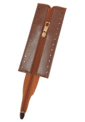 Angel Çanta Aksesuar Taba Renk 17 Cm Derili Fermuar - Angel Çanta Aksesuar