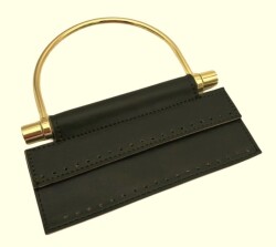 Angel Çanta Aksesuar Suni Derili Metal Çanta Sapı İpek Model Haki Yeşil Renk Light Gold Metal (Yeni Model) - Angel Çanta Aksesuar