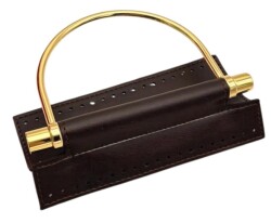 Angel Çanta Aksesuar Suni Derili Metal Çanta Sapı İpek Model Koyu Kahve Renk Light Gold Metal (Yeni Model) - 3