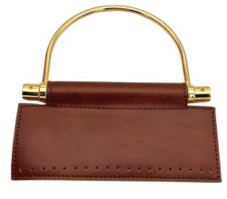 Angel Çanta Aksesuar Suni Derili Metal Çanta Sapı İpek Model Taba Renk Light Gold Metal (Yeni Model) - 2