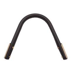 Angel Çanta Aksesuar Suni Derili Metal Çanta Sapı Koyu Kahve Renk Light Gold Metal 1 Adet - Angel Çanta Aksesuar