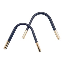 Angel Çanta Aksesuar ZT Model Suni Derili Metal Çanta Sapı Lacivert Renk Light Gold Metal - 2