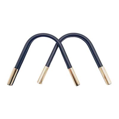 Angel Çanta Aksesuar ZT Model Suni Derili Metal Çanta Sapı Lacivert Renk Light Gold Metal - 1