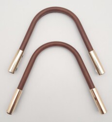 Angel Çanta Aksesuar ZT Model Suni Derili Metal Çanta Sapı Taba Renk Light Gold Metal - 2