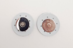 Angel Çanta Aksesuar Bebe Mavi Suni Derili Mıknatıslı Çıtçıt Gümüş Metalli - Angel Çanta Aksesuar