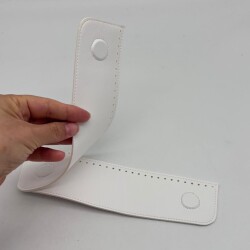 Angel Çanta Aksesuar Beyaz Suni Derili Çift Gizli Mıknatıs - Angel Çanta Aksesuar