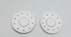 Angel Çanta Aksesuar Beyaz Suni Derili Yuvarlak Gizli Mıknatıs - Angel Çanta Aksesuar