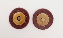 Angel Çanta Aksesuar Bordo Suni Derili Mıknatıslı Çıtçıt Antik Metalli - Angel Çanta Aksesuar