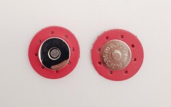 Angel Çanta Aksesuar Fuşya Suni Derili Mıknatıslı Çıtçıt Gümüş Metalli - Angel Çanta Aksesuar