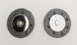 Angel Çanta Aksesuar Gerçek Derili Mıknatıslı Çıtçıt Gri Gümüş Metalli - Angel Çanta Aksesuar