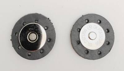 Angel Çanta Aksesuar Gerçek Derili Mıknatıslı Çıtçıt Gri Gümüş Metalli - 1