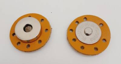 Angel Çanta Aksesuar Gerçek Derili Mıknatıslı Çıtçıt Hardal Gümüş Metalli - 1