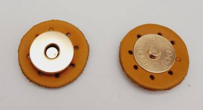 Angel Çanta Aksesuar Gerçek Derili Mıknatıslı Çıtçıt Hardal Light Gold Metalli - 1