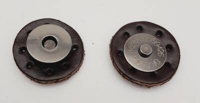 Angel Çanta Aksesuar Gerçek Derili Mıknatıslı Çıtçıt Kahverengi Füme Metalli - 1