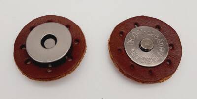 Angel Çanta Aksesuar Gerçek Derili Mıknatıslı Çıtçıt Kızıl Kahve Füme Metalli - 1