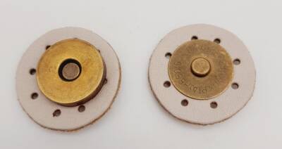 Angel Çanta Aksesuar Gerçek Derili Mıknatıslı Çıtçıt Krem Antik Metalli - 1