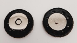 Angel Çanta Aksesuar Gerçek Derili Mıknatıslı Çıtçıt Siyah Gümüş Metalli - Angel Çanta Aksesuar