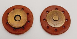 Angel Çanta Aksesuar Gerçek Derili Mıknatıslı Çıtçıt Taba Antik Metalli - Angel Çanta Aksesuar